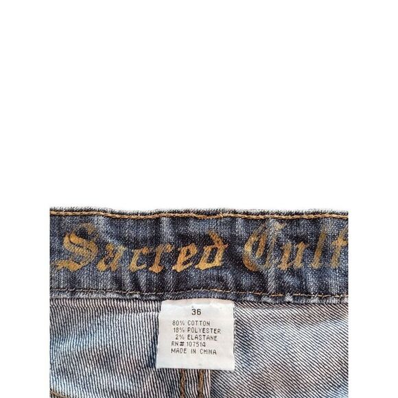 Sacred Cult Jeans‎ Men Sz 36 Blue Denim Straight Leg Streetwear Work - Picture 8 of 9